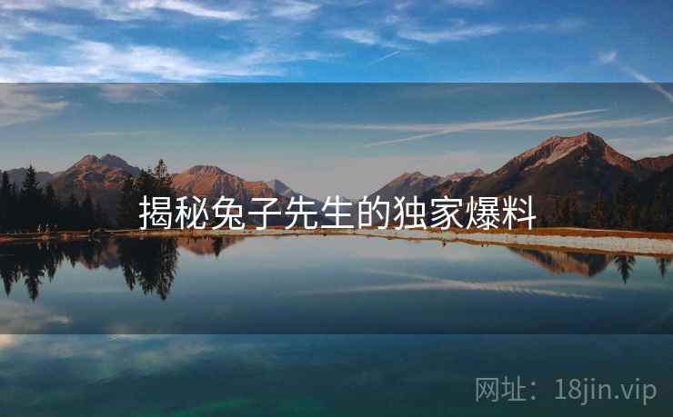 揭秘兔子先生的独家爆料